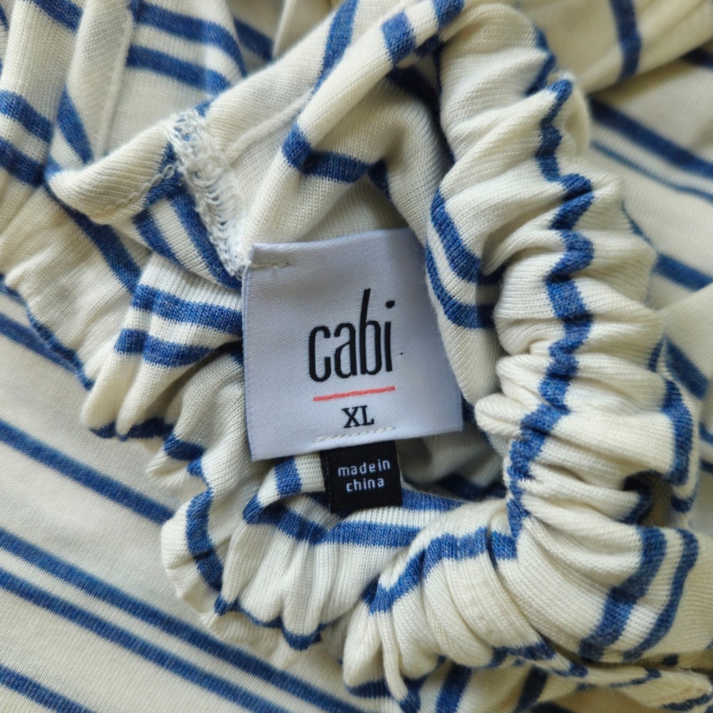 Cabi XL Striped Halter Top - Beachy Coastal Princess Nautical Poolside Swim EUC - Picture 5 of 6